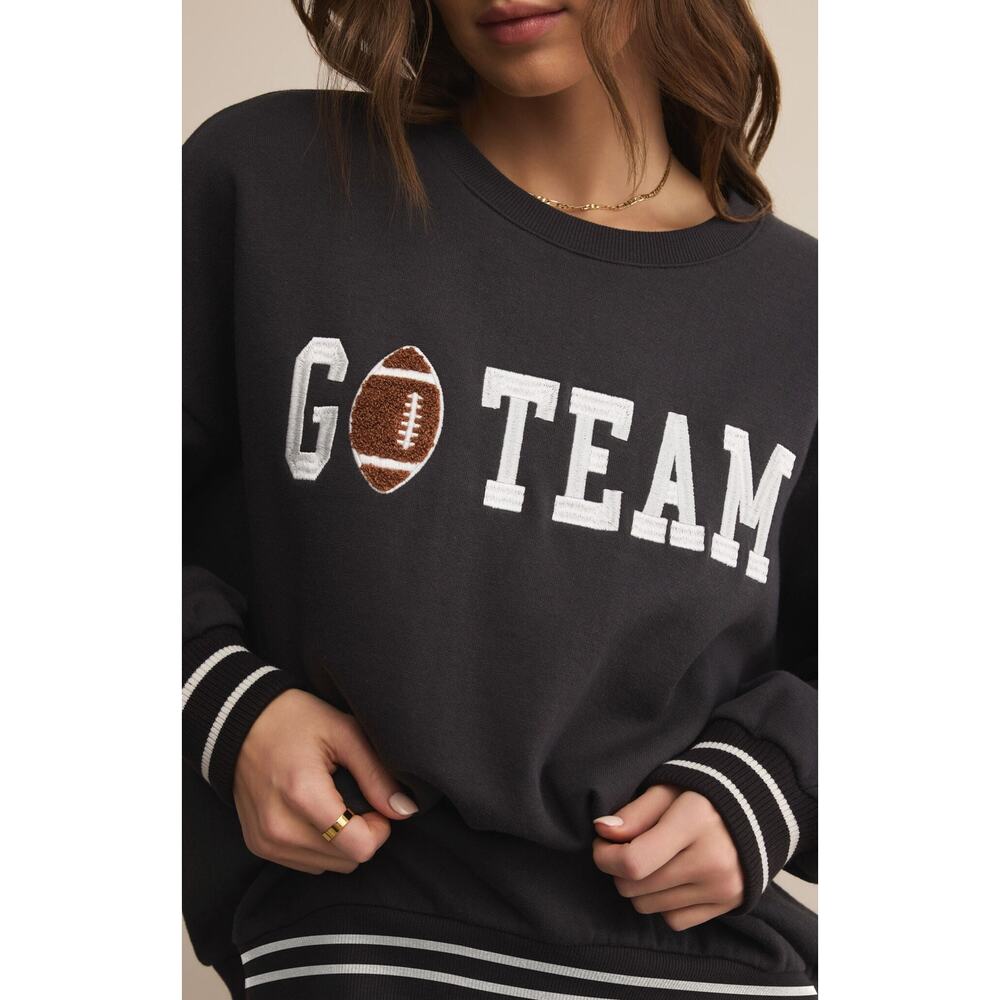 Z Supply Oversized Go Team Sweatshirt NWT SIZE XS S M - Picture 4 of 4